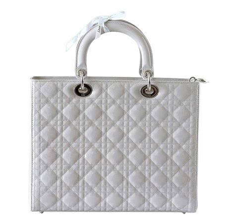 lady dior pearl grey|christian Dior lady medium.